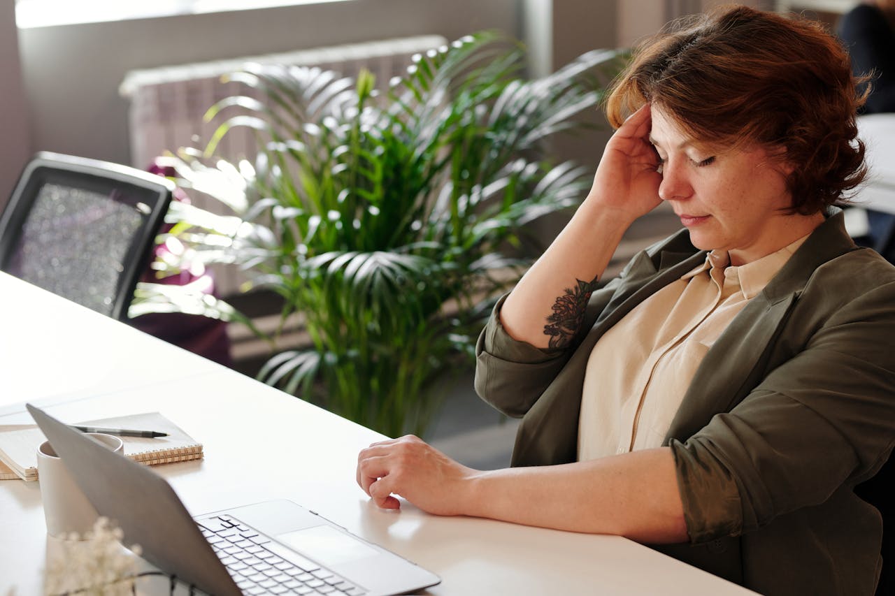 woman feeling tired